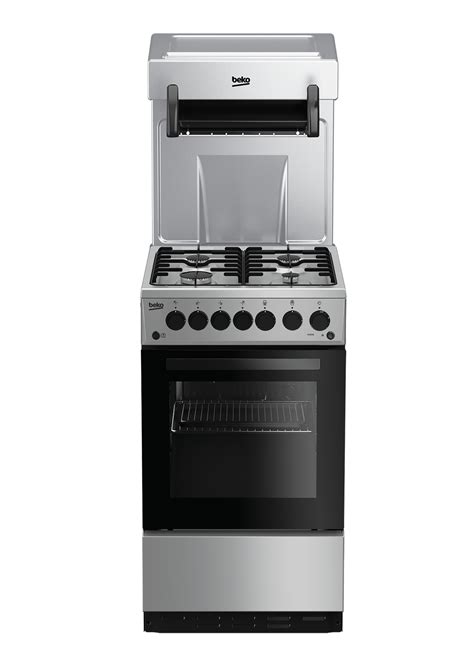 gas cooker eye level grill silver